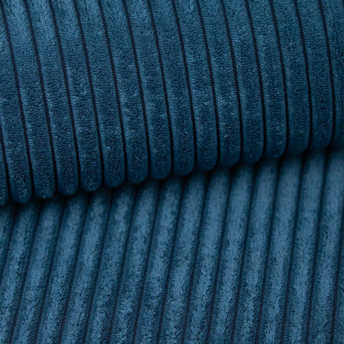 Canapé d'angle réversible et convertible 3 places avec coffre Dora Bleu foncé - vue 6