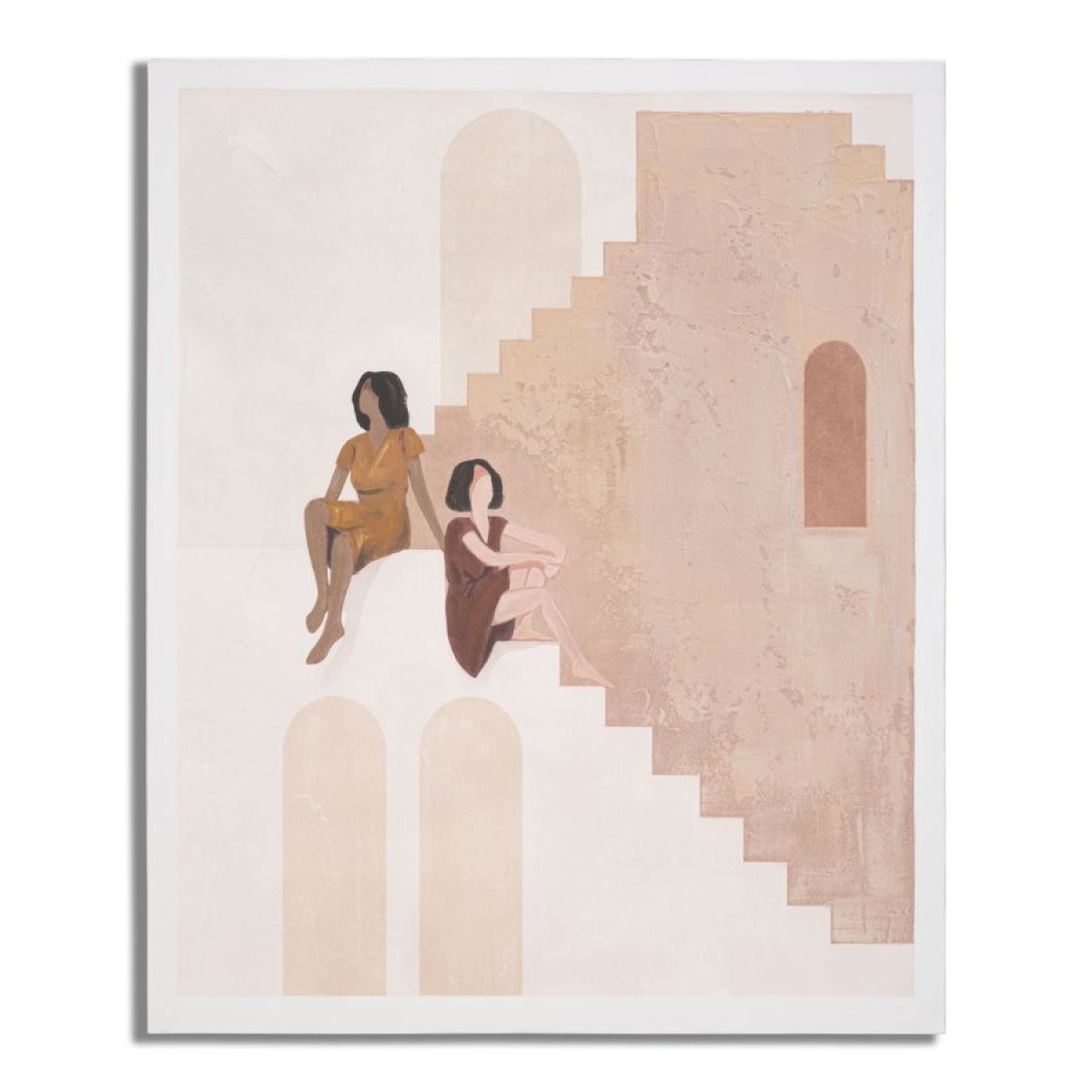 Toile peinte à la main escaliers 80x100 cm Camilia - vue 2