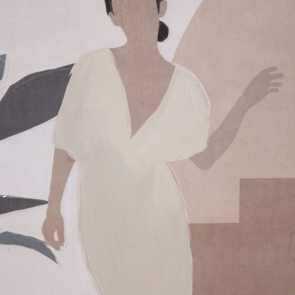 Toile peinte à la main femme panthère 80x100 cm Camilia - vue 4