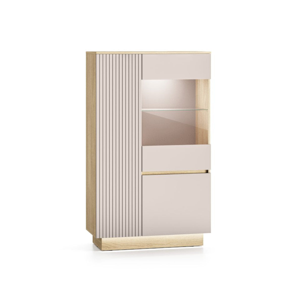 Vaisselier 3 portes Elyès Cachemire et Bois