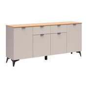 Buffet 4 portes 2 tiroirs Vicky Cachemire et Bois