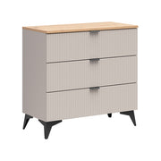Commode 3 tiroirs Vicky Cachemire et Bois