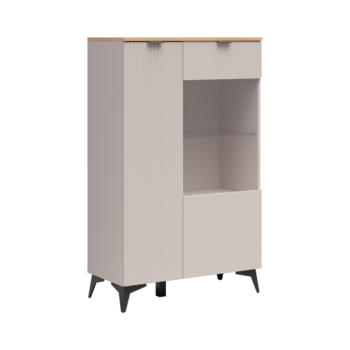Vaisselier bas 2 portes Vicky Cachemire et Bois