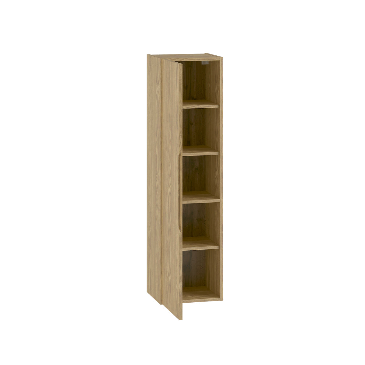 Ensemble meuble simple vasque encastrée 60cm et colonne Viggo Bois - vue 5
