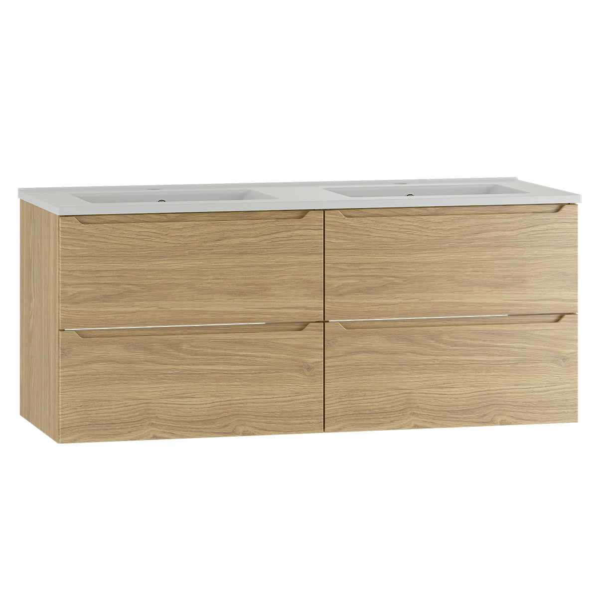 Meuble double vasque encastrée 120cm Viggo Bois