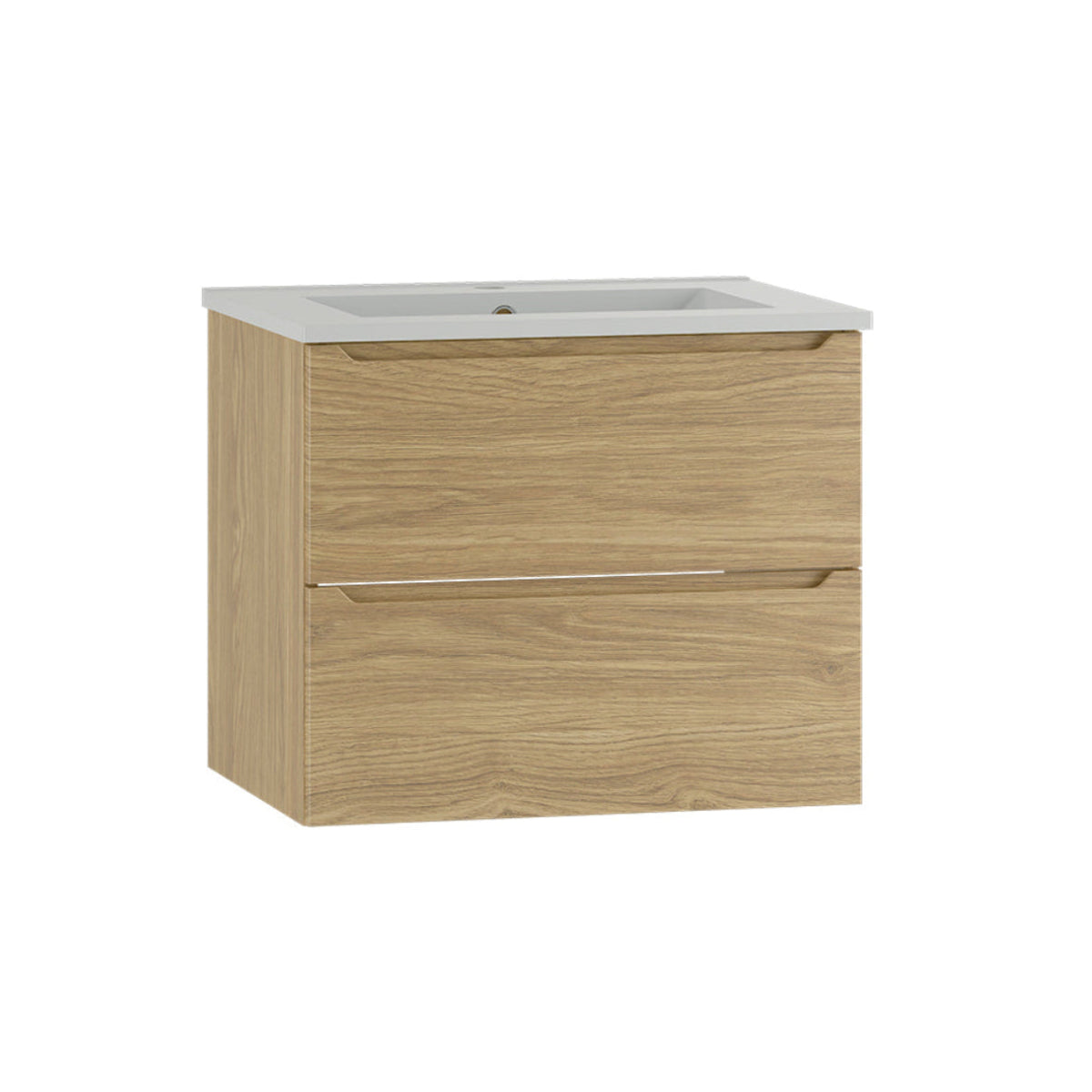 Meuble simple vasque encastrée 60cm Viggo Bois