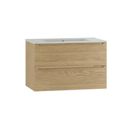 Meuble simple vasque encastrée 80cm Viggo Bois