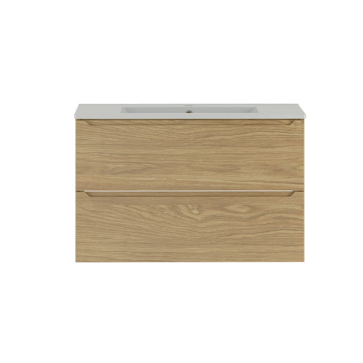 Meuble simple vasque encastrée 80cm Viggo Bois - vue 2