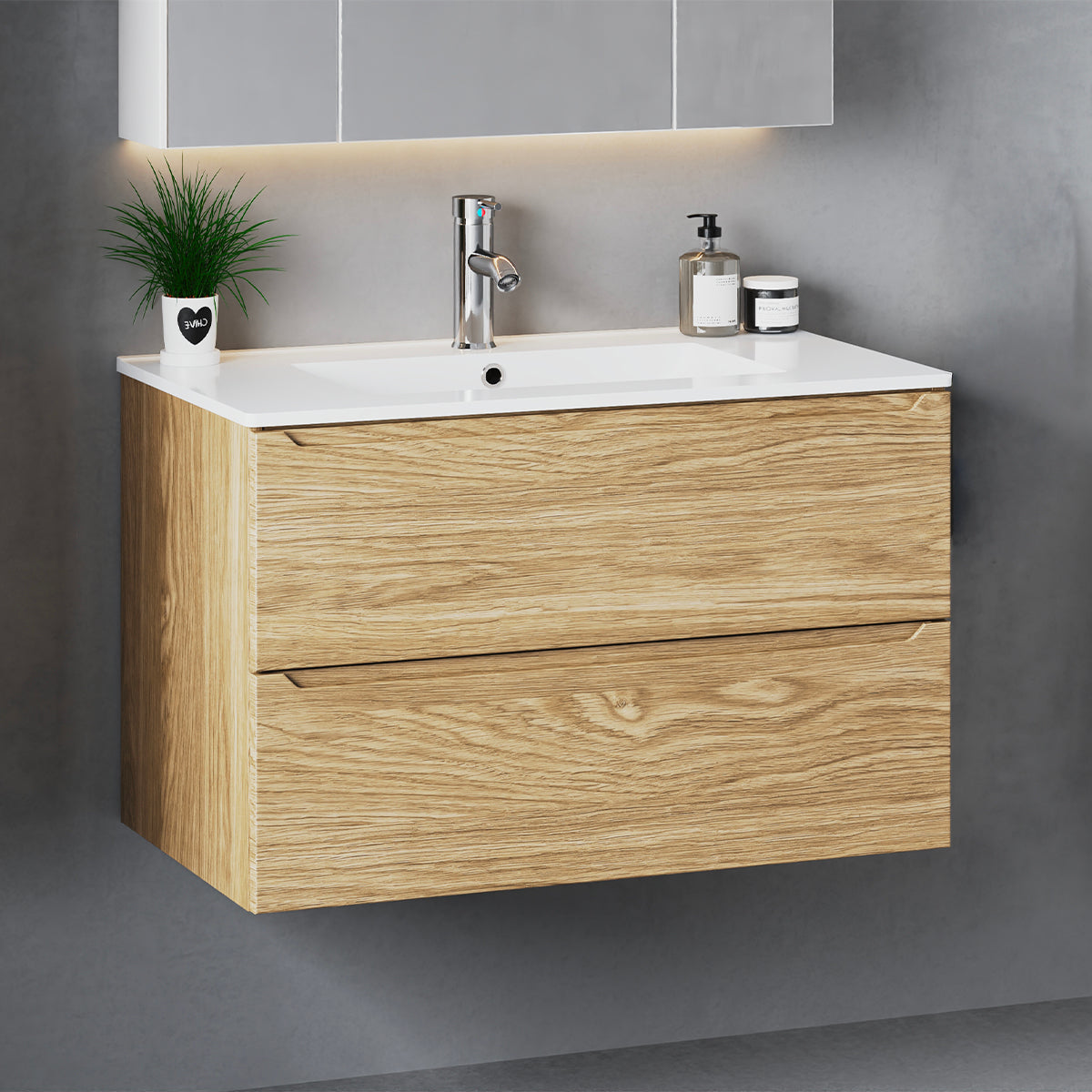 Meuble sous-vasque 80cm Viggo Bois - vue 5