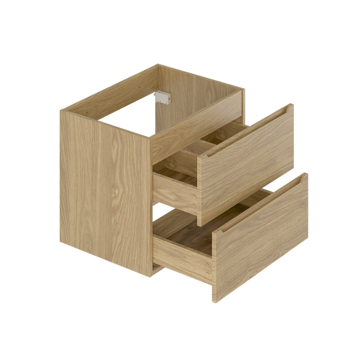 Meuble sous-vasque 80cm 2 niches plan de toilette Viggo Bois - vue 3