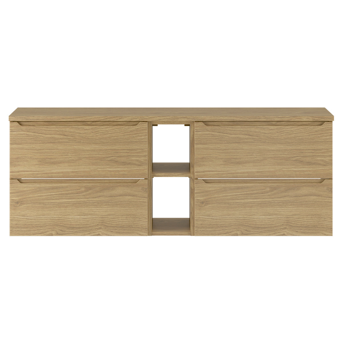 Meuble sous-vasque 140cm 2 niches plan de toilette Viggo Bois - vue 2