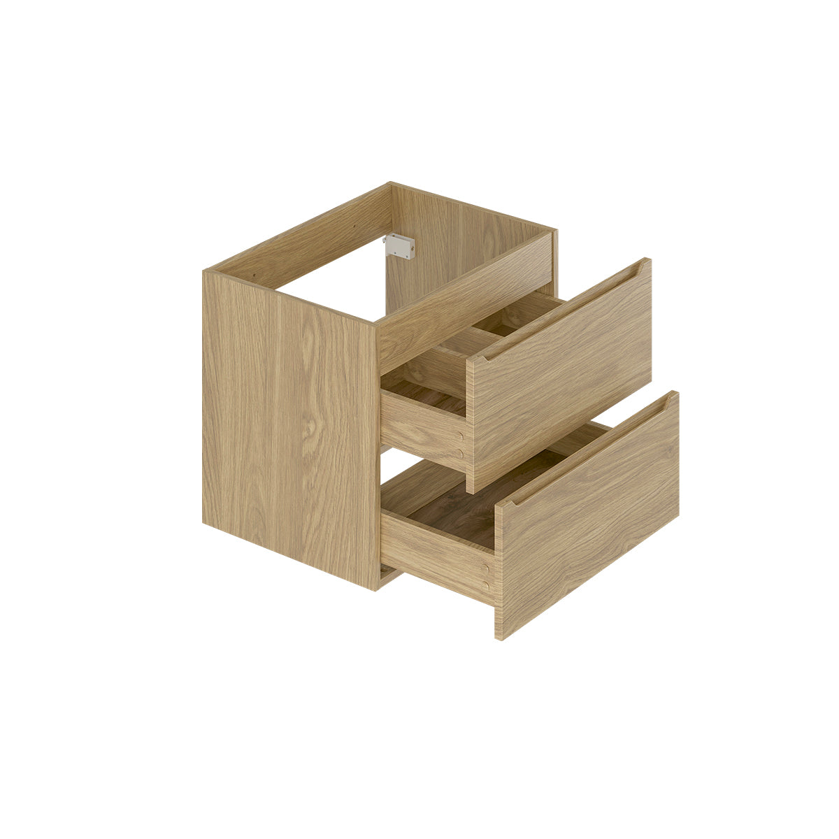 Ensemble meuble simple vasque 80cm 2 niches et colonne Viggo Bois - vue 4