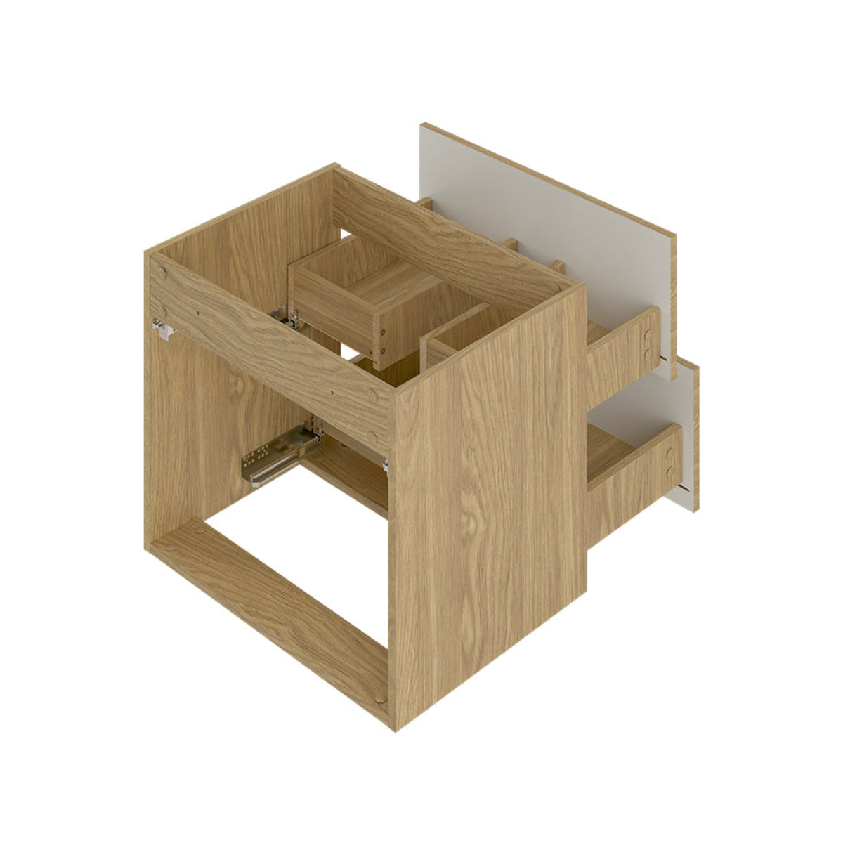 Meuble simple vasque encastrée 60cm Viggo Bois - vue 4