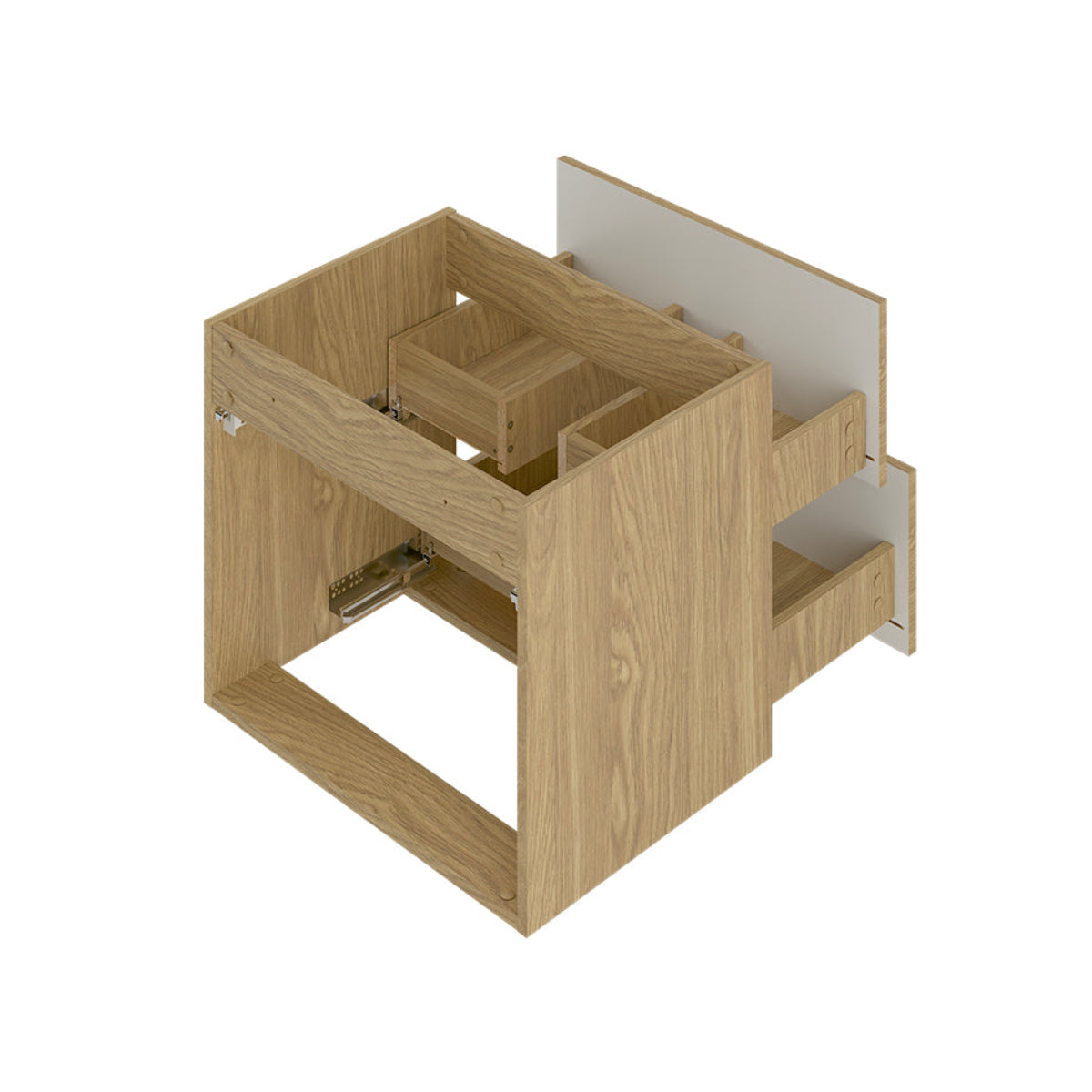 Meuble sous-vasque 60cm plan de toilette Viggo Bois - vue 4