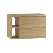 Meuble sous-vasque 80cm 2 niches plan de toilette Viggo Bois