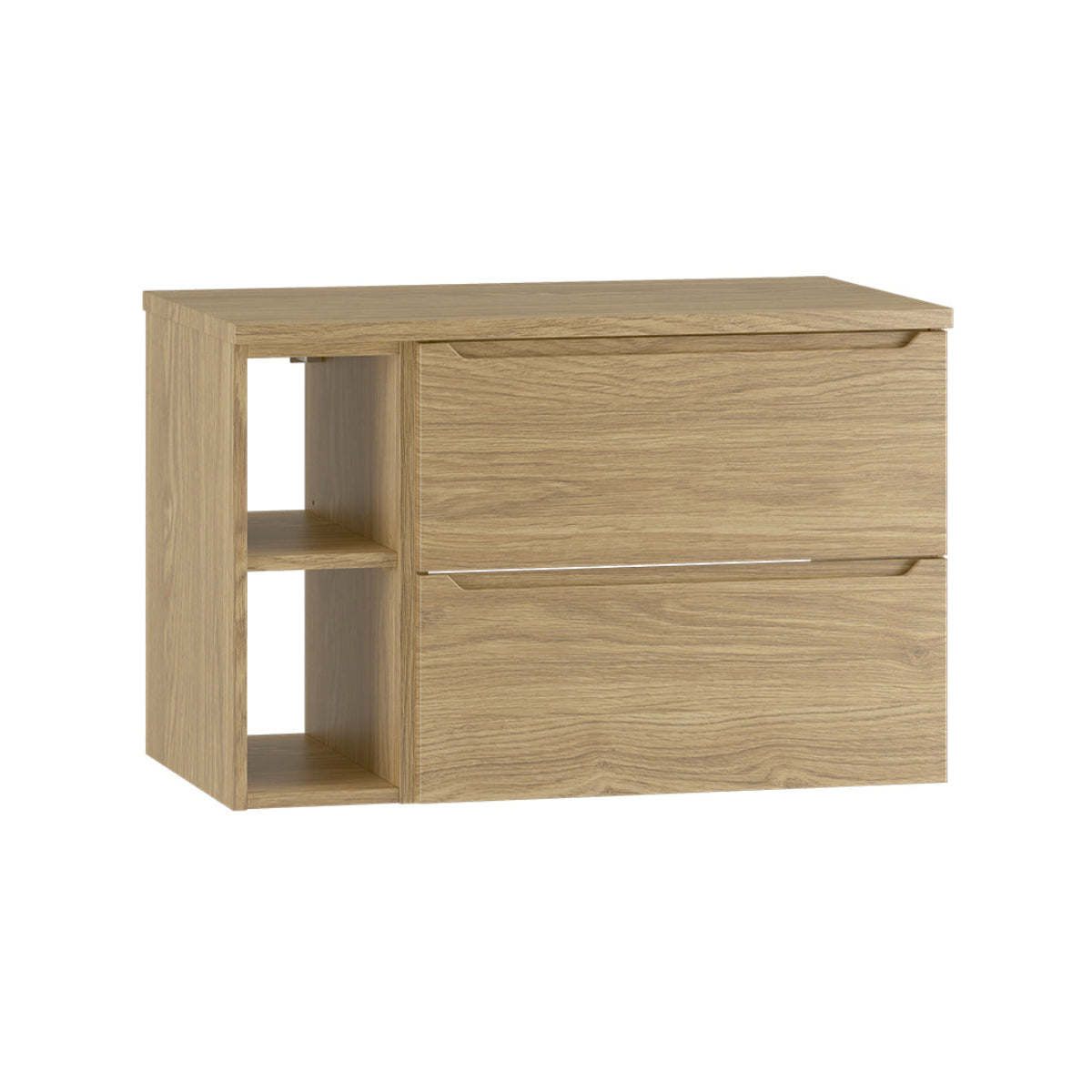 Meuble sous-vasque 80cm 2 niches plan de toilette Viggo Bois