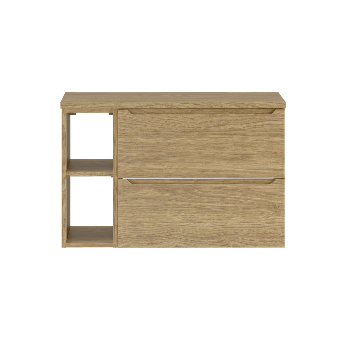 Meuble sous-vasque 80cm 2 niches plan de toilette Viggo Bois - vue 2
