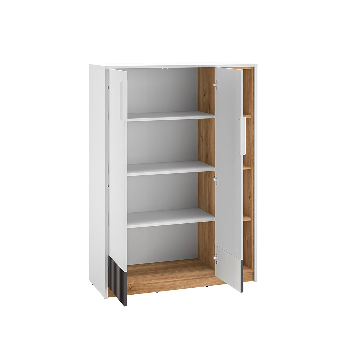 Armoire basse 2 portes 1 tiroir Ronan Blanc