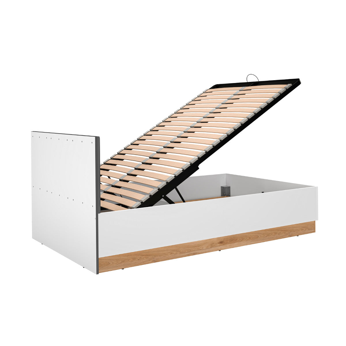 Lit coffre 120x200 sommier inclus Ronan Blanc