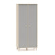 Armoire 2 portes Alycia Beige et Gris