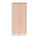Armoire 2 portes Alycia Beige et Rose