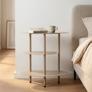 Chevet en métal 3 étagères Aries Gris