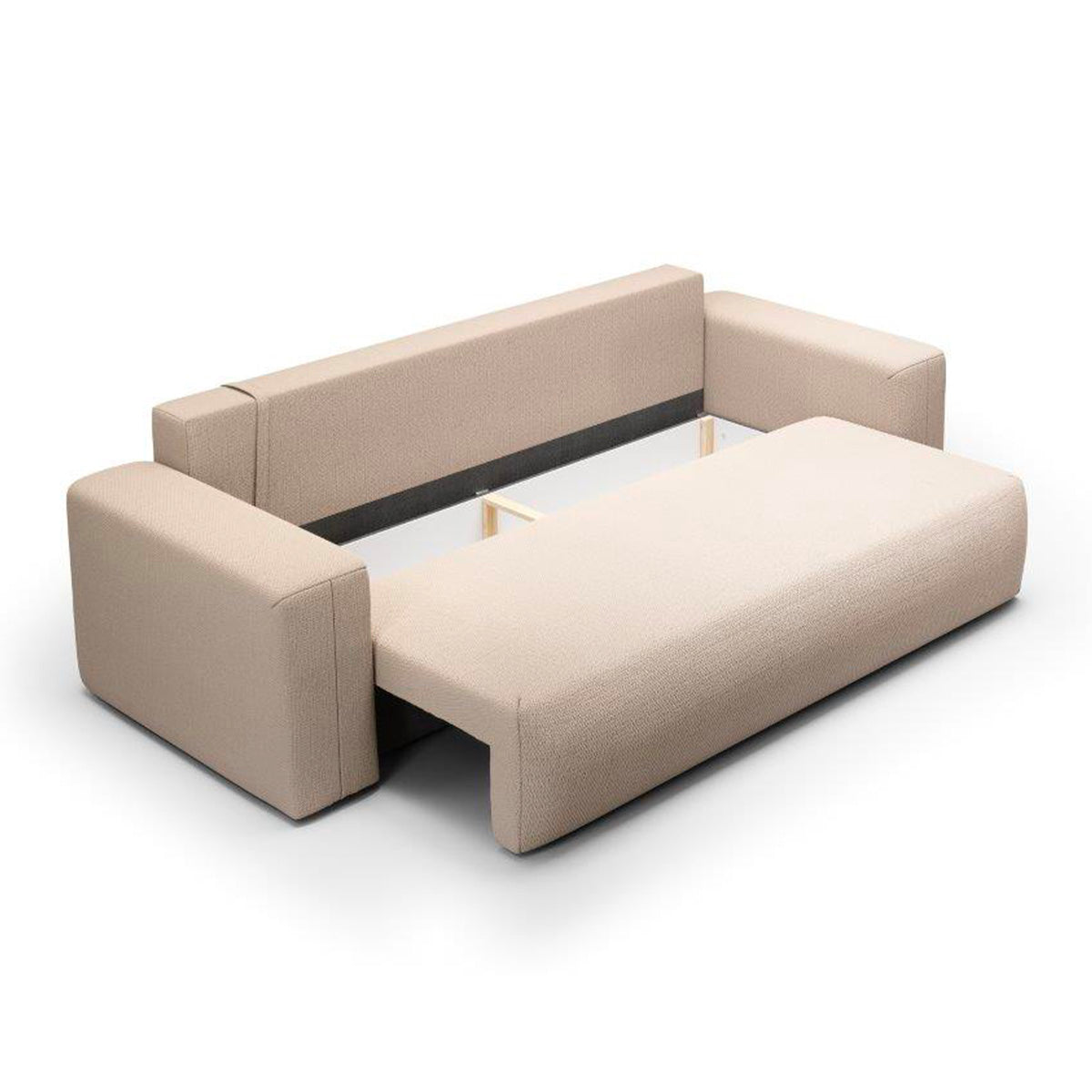 Canapé convertible 3 places coffre Bliss Beige