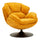 Fauteuil pivotant Dustin tissu chenille Orange et Noir