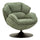 Fauteuil pivotant Dustin tissu chenille Vert et Noir
