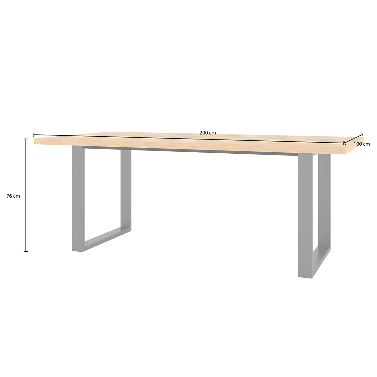 Table à manger 6 places Eden Bois et Metal