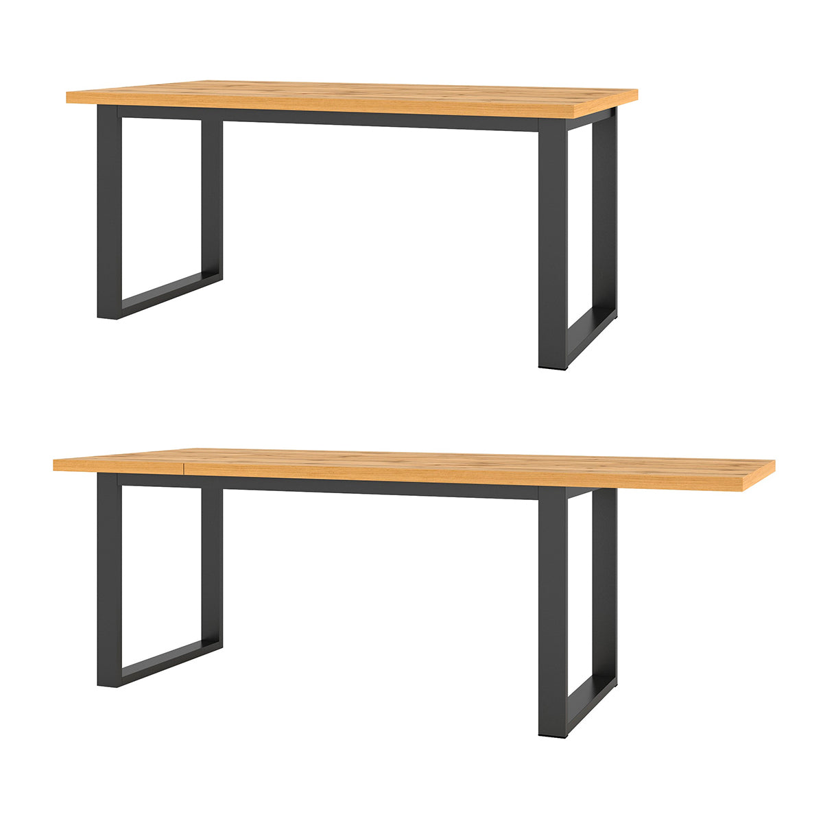 Table à manger extensible 6 à 8 places Eden Bois et Metal - vue 4