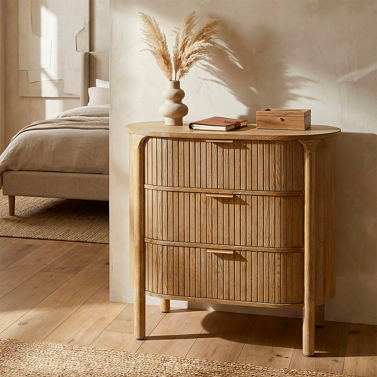 Commode 3 tiroirs Ernesto Bois de sapin - vue 2