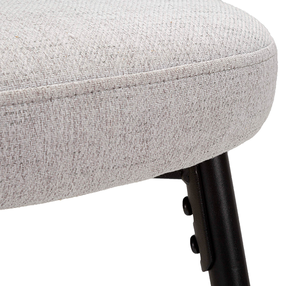 Lot de 2 chaises de bar 78 cm en tissu et métal Flinn Gris - vue 9