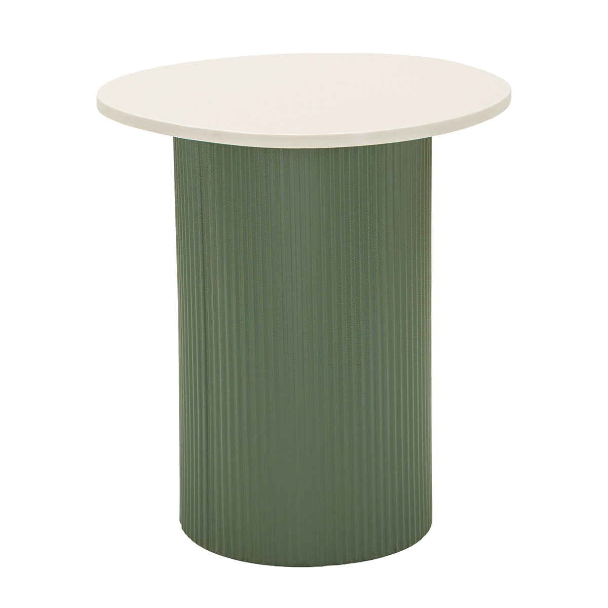 Bout de canapé 40 cm effet marbre Frieda Vert et Blanc - vue 2
