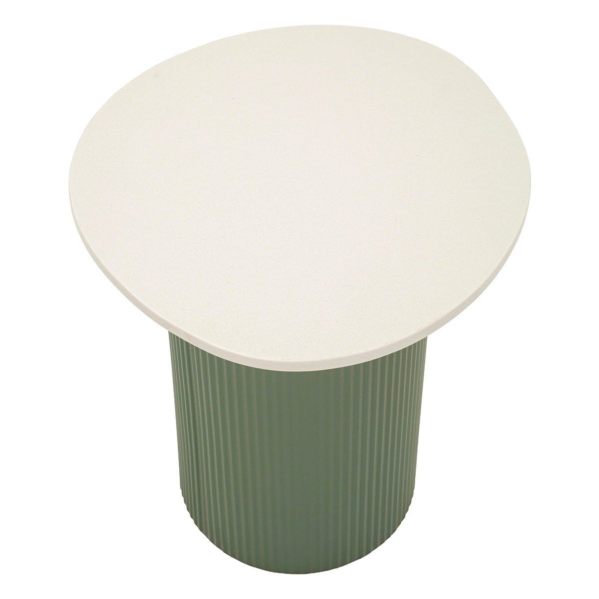 Bout de canapé 40 cm effet marbre Frieda Vert et Blanc - vue 3