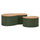 Lot de 2 tables basses 87 cm et 50 cm Frieda Vert et Bois