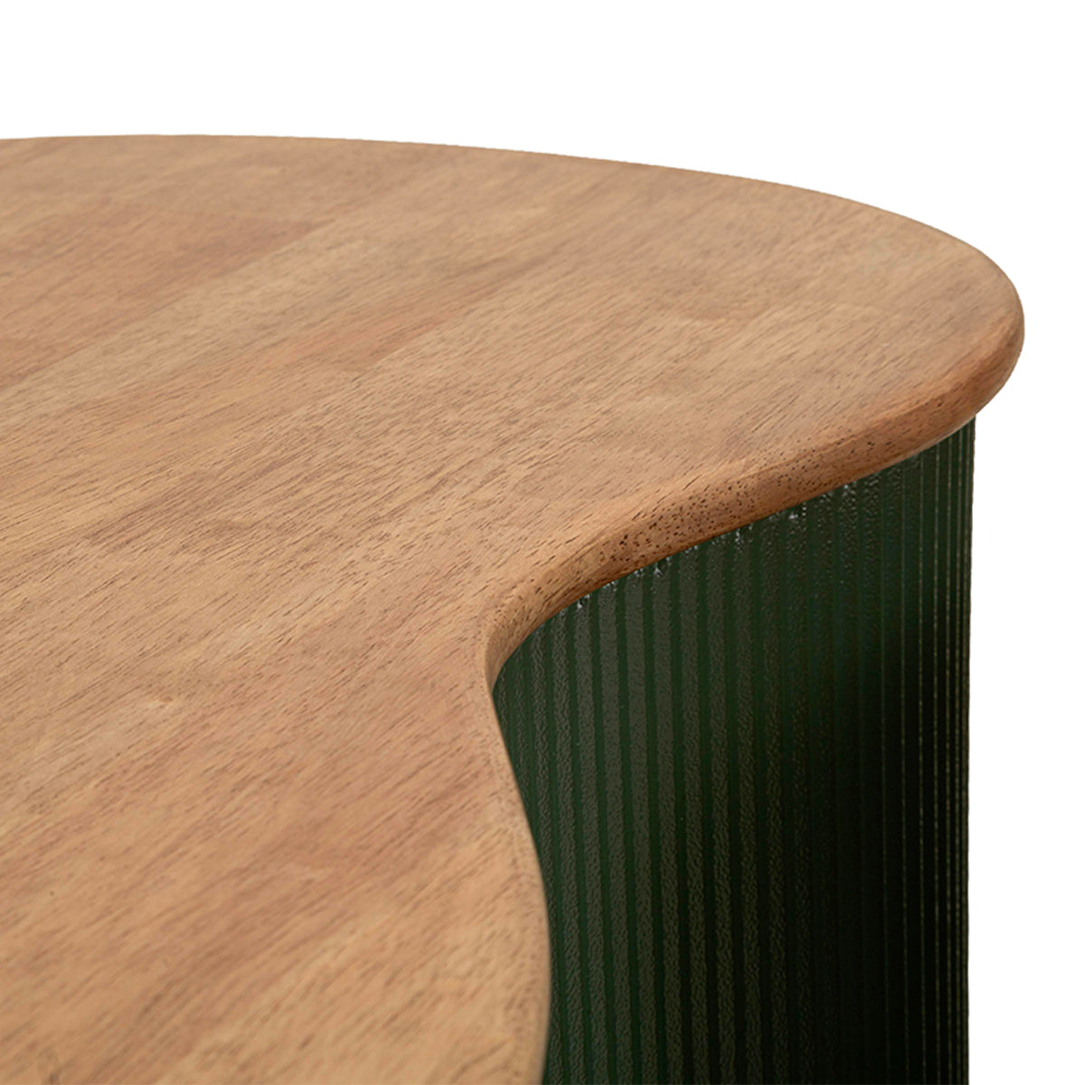 Lot de 2 tables basses 87 cm et 50 cm Frieda Vert et Bois - vue 8