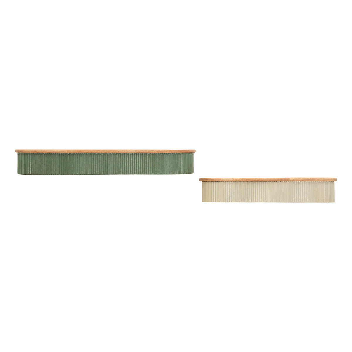 Étagères murale 86 et 65 cm Frieda Vert et Taupe - vue 3