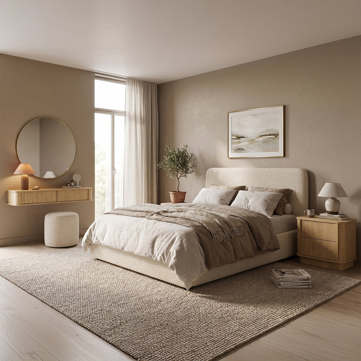 Console coiffeuse murale Halina Bois