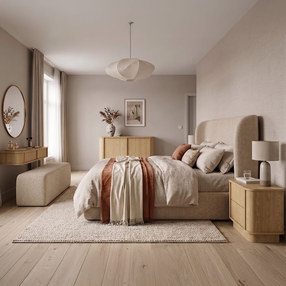 Console coiffeuse murale Halina Bois