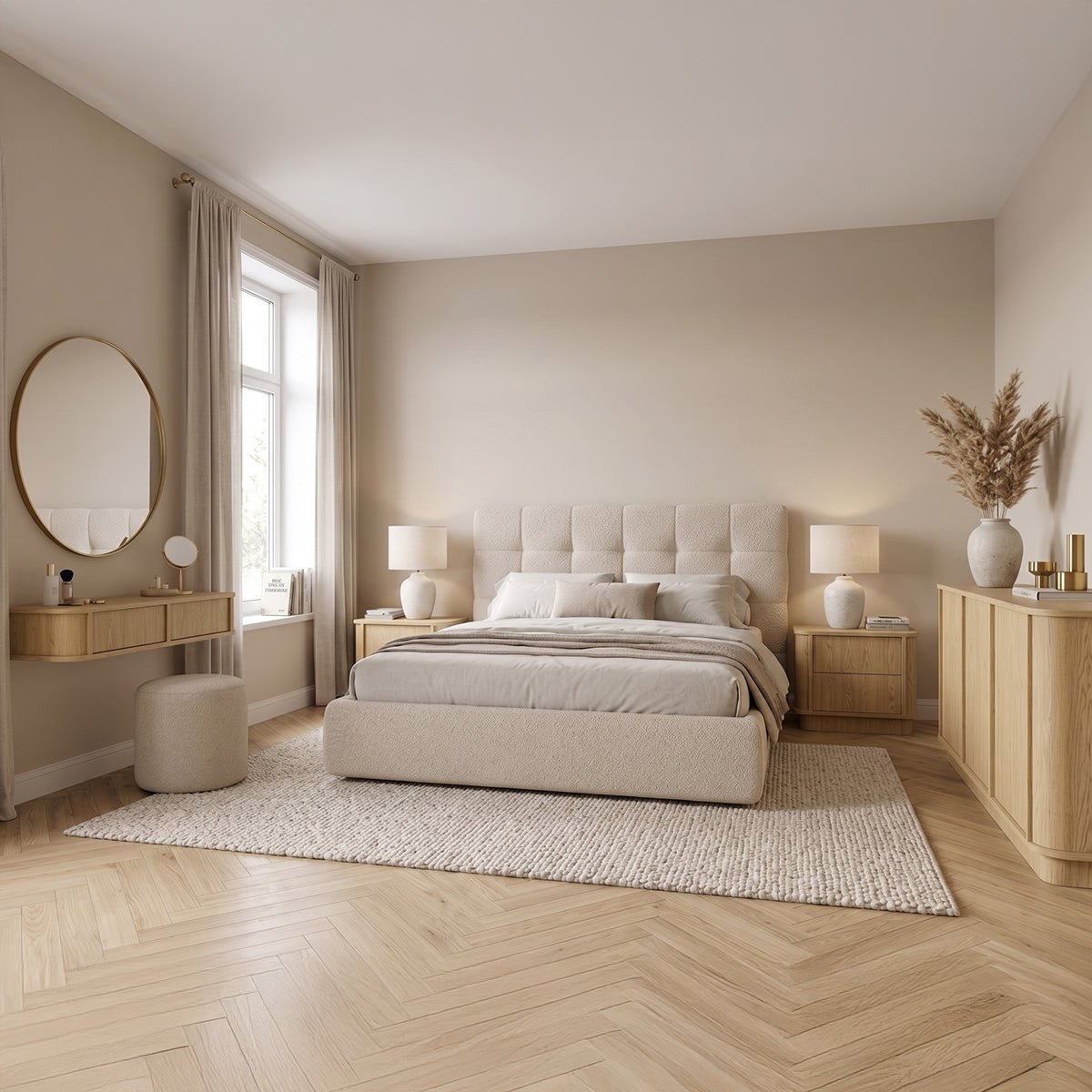 Console coiffeuse murale Halina Bois