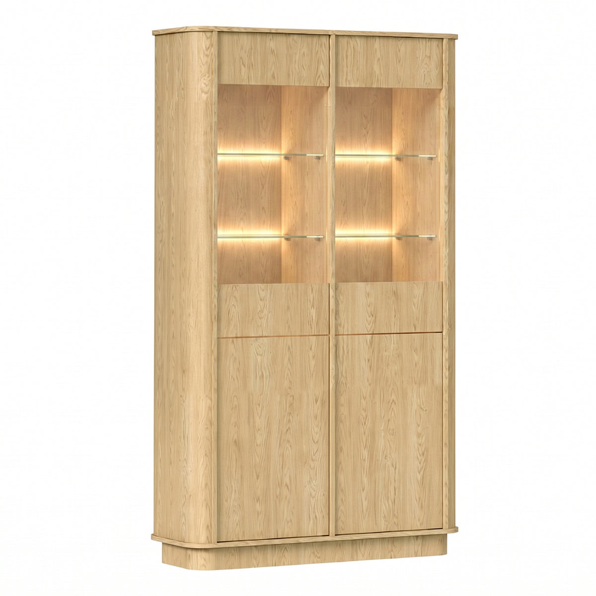 Vaisselier 2 portes LED incluse Halina Bois