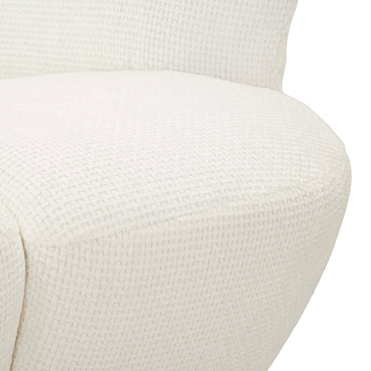 Fauteuil pivotant Jesse tissu chenille Blanc - vue 8