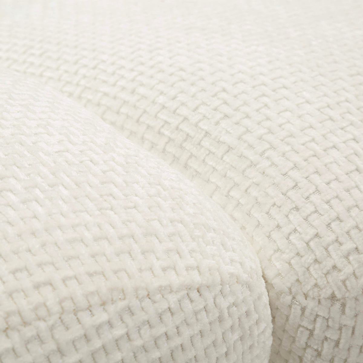 Fauteuil pivotant Jesse tissu chenille Blanc - vue 9