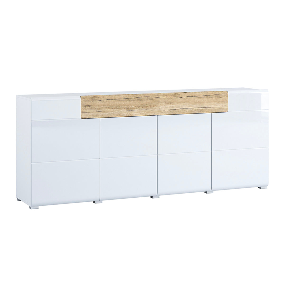 Buffet 4 portes 1 tiroir Jules Blanc et Bois
