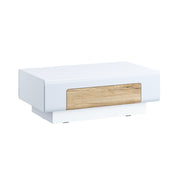Table basse 1 tiroir Jules Blanc et Bois