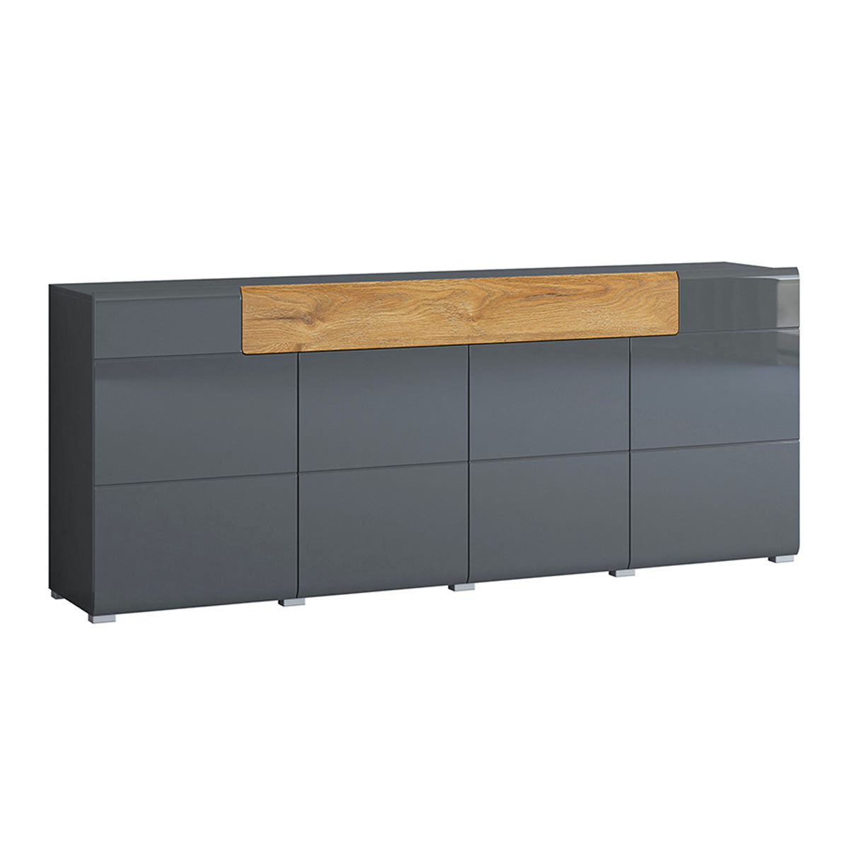 Buffet 4 portes 1 tiroir Jules Gris et Bois