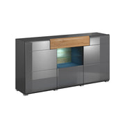 Buffet 3 portes 1 tiroir Jules Gris et Bois