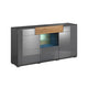 Buffet 3 portes 1 tiroir Jules Gris et Bois