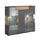 Buffet haut 3 portes 1 tiroir avec LED Jules Gris et Bois
